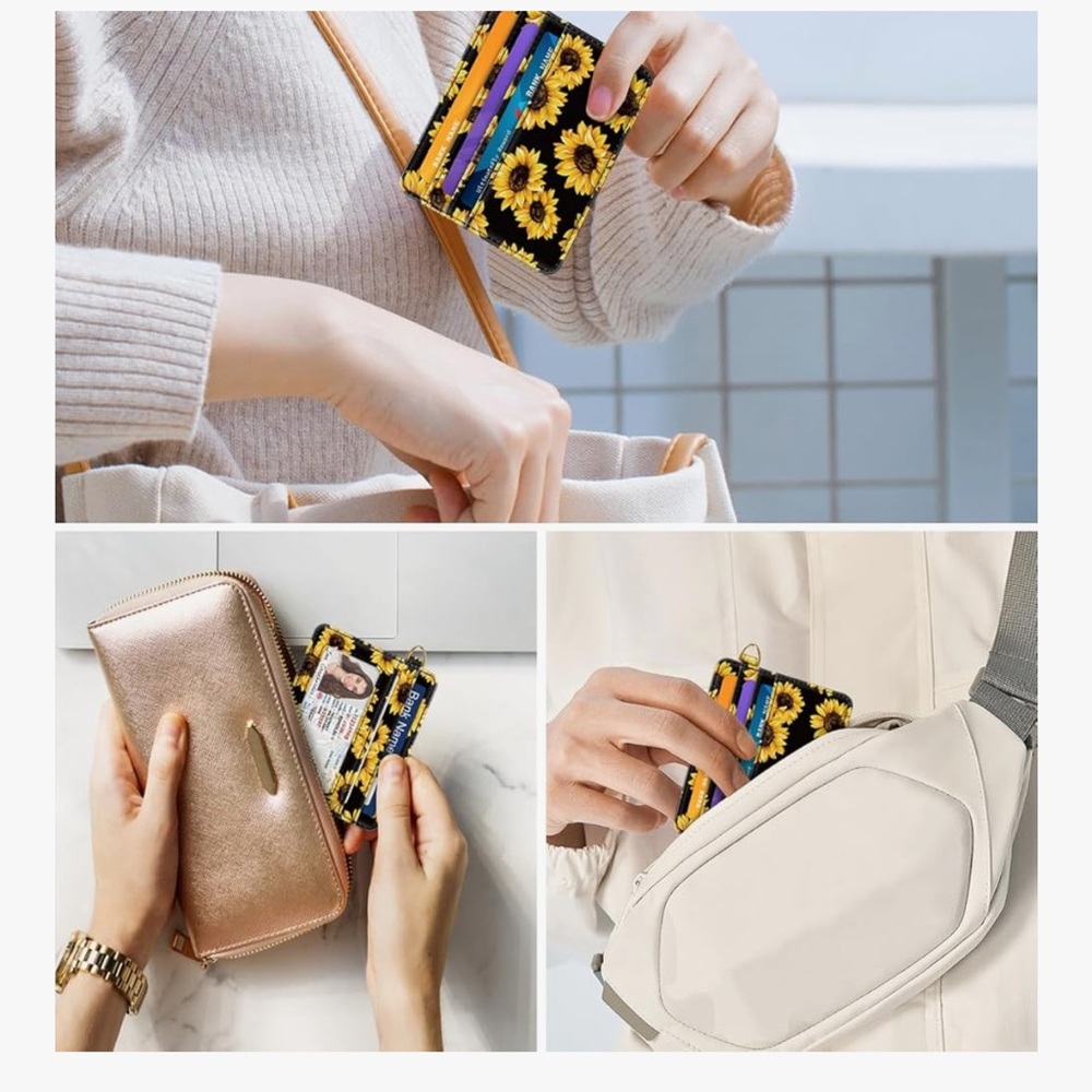 🆕 Slim Minimalist Pocket Credit Card Holder Wallet RFID Blocking Lightweight - Picture 6 of 9